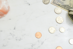 Pile of assorted coins on a table